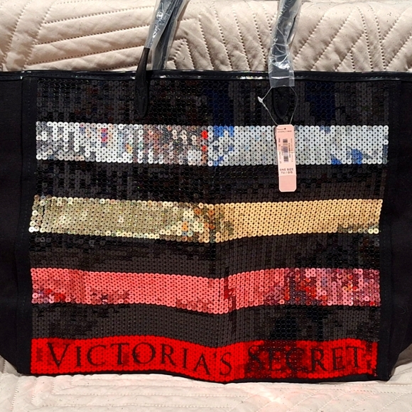 Victoria's Secret Black and Gold Sequin Fabric - Picture 1 of 4